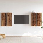 vidaXL Ensemble meuble TV 4 Pièces Bois ancien 30 5 x 30 x 90 cm