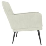 vidaXL Fauteuil Crème 62x79x79 cm Velours