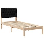 vidaXL Cadre de lit avec tête de lit rembourrée Marron 80 x 200 cm