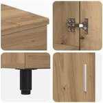 vidaXL Unité de vanité de salle de bain Chêne artisanal