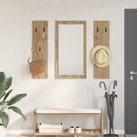 vidaXL Porte-manteau mural chêne artisanal 96 x 1 5 x 90 cm