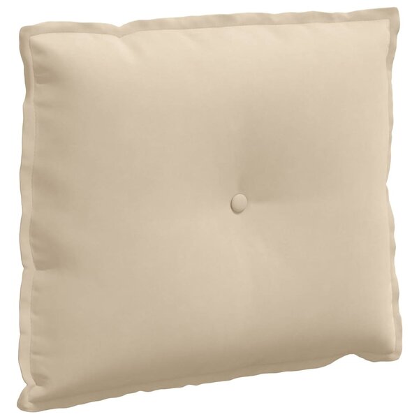 vidaXL Coussin de Dos Crème 60 x 50 cm Tissu en microfibre