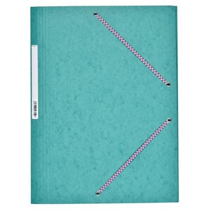 Chemise Carte Lustée 24 x 32 cm à rabats avec élastique et étiquette de dos Vert COUTAL