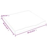 vidaXL Dessus de table marron foncé bois chêne massif traité