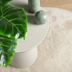 vidaXL Tapis OVIEDO à poils courts beige Ø 80 cm