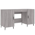 vidaXL Bureau sonoma gris 140x50x75 cm bois d'ingénierie