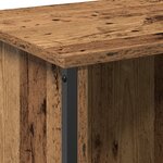 vidaXL Centre de Divertissement Bois Vieilli Panneau de particules  métal