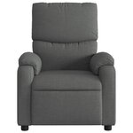 vidaXL Fauteuil de massage inclinable gris foncé tissu