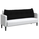 vidaXL Coussin de Dos Noir 160 x 24 x 50 cm tissu