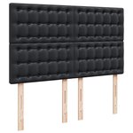 VidaXL Cadre de lit ottoman avec matelas noir 140x200 cm similicuir