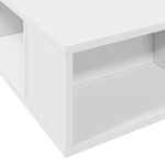 vidaXL Cadre de lit blanc 120x200 cm bois d'ingénierie