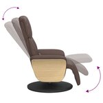 vidaXL Fauteuil inclinable de massage repose-pieds marron similicuir