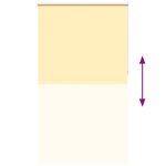 vidaXL Store enrouleur occultant jaune largeur du tissu 121 6 cm