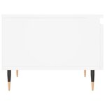 vidaXL Table basse blanc 50x46x35 cm bois d'ingénierie