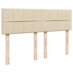 vidaXL Sommier à lattes de lit avec matelas Crème 140x200 cm Tissu