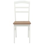 vidaXL Chaise de salle à manger 2 Pièces Blanc et Naturel