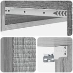 vidaXL Table d'appoint murale Sonoma gris 87 5 x 34 5 x 17 cm
