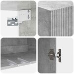 vidaXL Armoire Murale 66 x 34 5 x 90 cm Bois d'ingénierie Gris béton