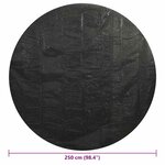 vidaXL Couverture de piscine Noir 250 cm PE
