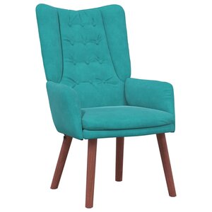 vidaXL fauteuil Turquoise 63 x 67 x 94 cm Velours