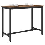 vidaXL table Chêne fumé 100 x 50 x 76 5 cm Bois d'ingénierie et acier