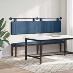 vidaXL Tête de lit suspendue Bleu Tissu