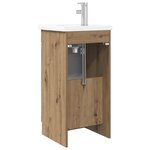 vidaXL Meuble de salle de bain avec évier Chêne artisanal