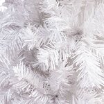 Vidaxl arbre de noël mince avec led blanc 210 cm