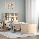 vidaXL Lit bibliothèque sans matelas 100x200 cm bois massif de pin