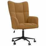 vidaXL Chaise de relaxation Marron Velours