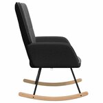 vidaXL Chaise à bascule Noir Tissu Sherpa