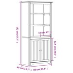 vidaXL Bibliothèque BODO blanc 80 x 40 x 172 cm bois de pin massif