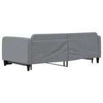 vidaXL Lit de jour avec lit gigogne gris clair 100x190 cm tissu