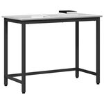 vidaXL table Gris Sonoma 80 x 50 x 76 5 cm Bois d'ingénierie et acier