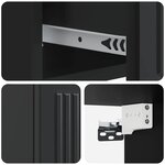 vidaXL Cabinet de chevet mural avec tiroir Noir 33 x 34 5 x 20 cm
