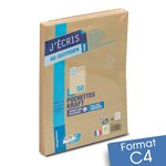 Lot de 50 enveloppes kraft brun c4 auto-adhésives