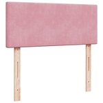 vidaXL Sommier à lattes de lit avec matelas Rose 120x200 cm Velours