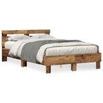vidaXL Cadre de lit en bois Naturel Bois massif 120 x 200 cm Durable