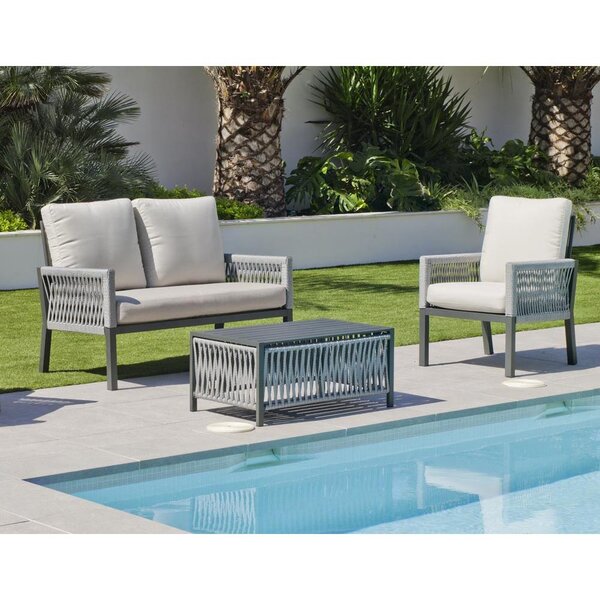 Salon de jardin détente en aluminium mariland