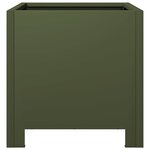 vidaXL Jardinières 2 Pièces vert olive 30x30x30 cm acier