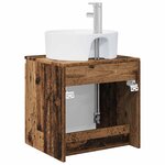 vidaXL Vanité de lavabo mural Bois ancien 49 5 x 44 5 x 65 cm