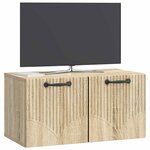 vidaXL Meuble TV mural Montage mural Chêne Sonoma 59 5 x 31 x 30 cm
