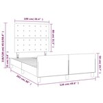 vidaXL Cadre de lit avec tête de lit Cappuccino 120x200 cm Similicuir