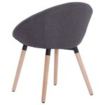 Vidaxl chaise de salle à manger gris foncé tissu