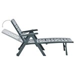 vidaXL Chaise longue pliable Plastique Vert