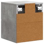 vidaXL Cabinet de chevet mural Gris béton 34 5 x 33 x 40 cm