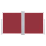 vidaXL Auvent latéral rétractable Rouge 100 x 600 cm