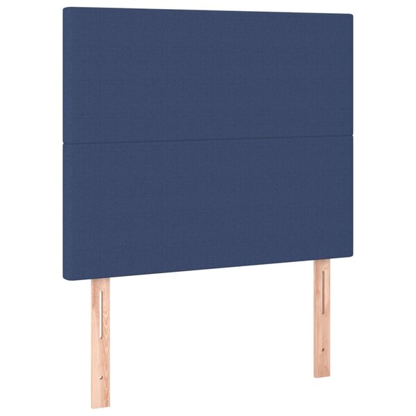 vidaXL Têtes de lit 2 Pièces Bleu 90x5x78/88 cm Tissu