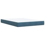 vidaXL Sommier à lattes de lit et matelas bleu 140x200 cm velours
