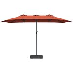 vidaXL Parasol de jardin Couleur terre cuite 385 x 209 x 244 cm tissu